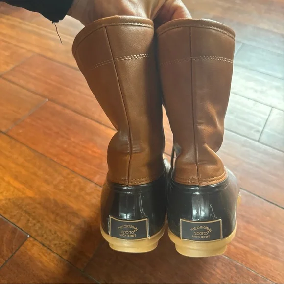 Sporto Sz 8 M Women's Duck Boot Brown Arianna The Original Waterproof Flannel - Picture 6 of 6